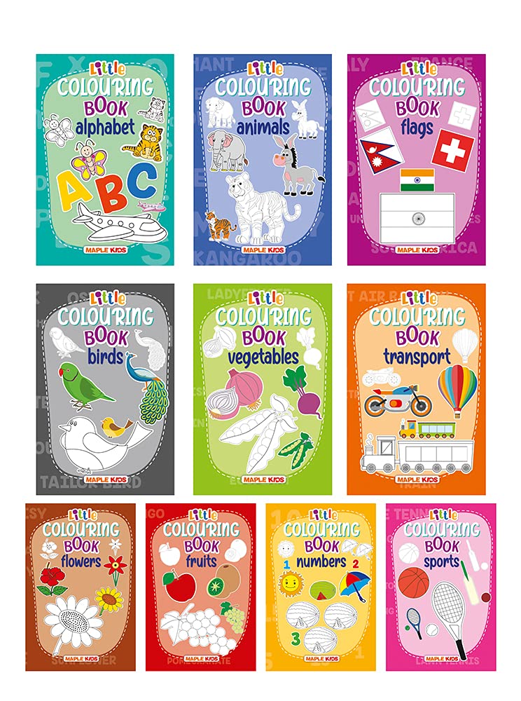 Little Colouring Books for Kids (Set of 10 Books) - Gift to children f ...