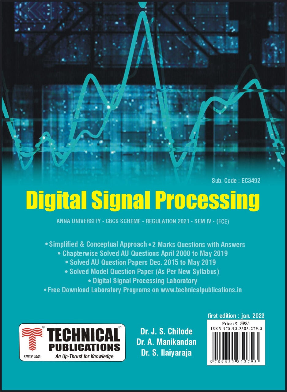 Digital Signal Processing for BE Anna University R21CBCS (IV ECE E