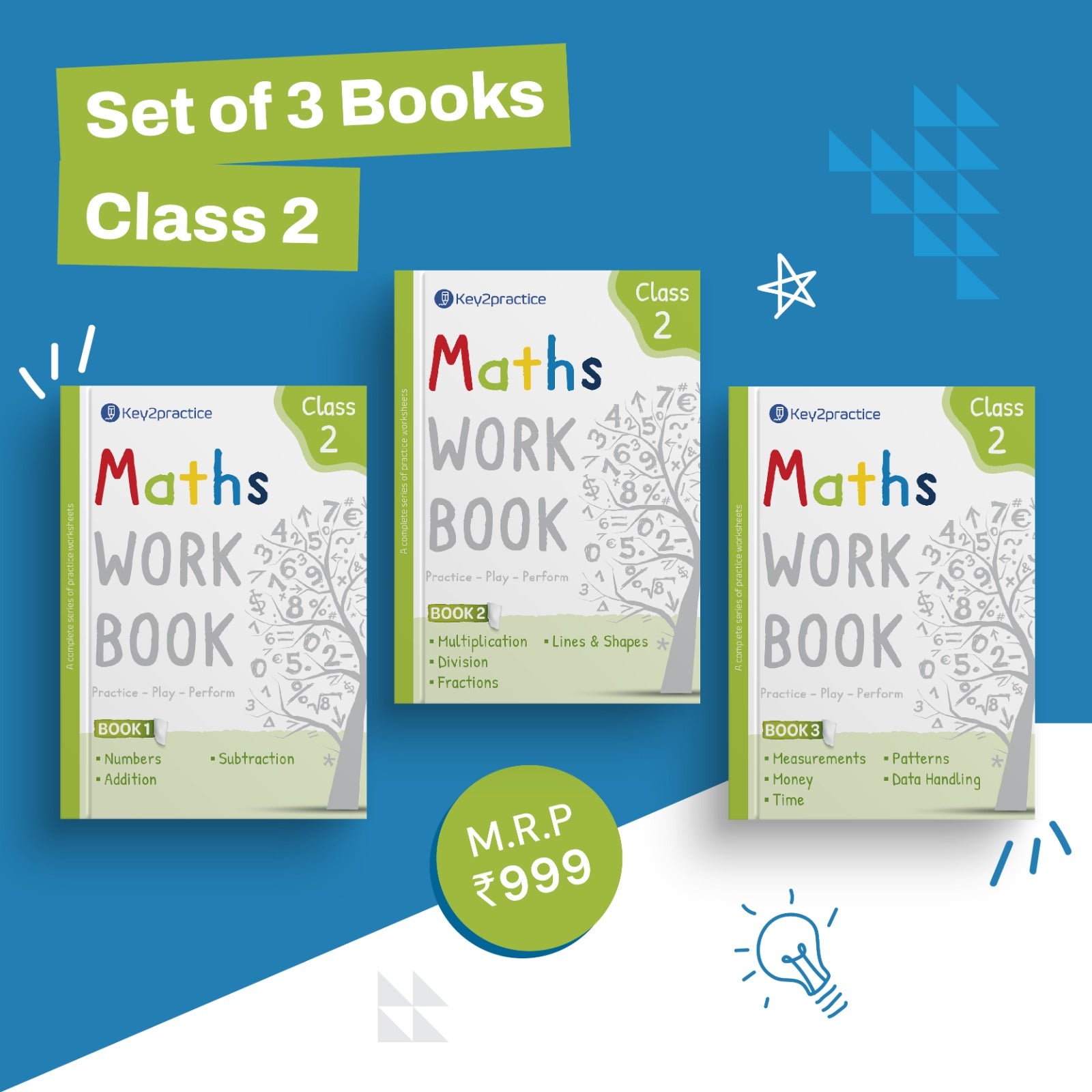 Class Ii Math Practice Set Key2practice Class 2 Maths Practice Workbook (Set Of 3 Books) – BookStation