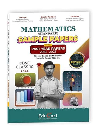 Educart CBSE Mathematics Standard Sample Paper Class 10 2023-24 with Previous Year Solved Papers (Introducing Revision Maps) for 2024