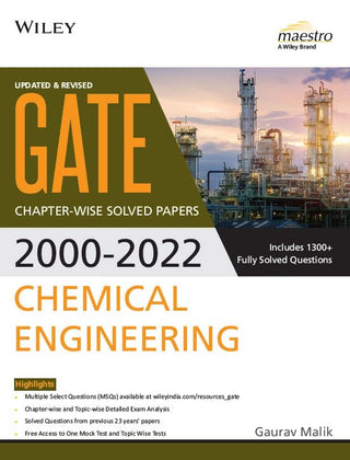 Wiley's GATE Chemical Engineering Chapter-Wise Solved Papers (2000-2022)