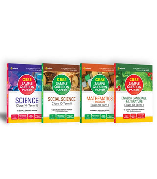 Arihant CBSE Term 2 Science, Social Science, Mathematics Standard & English Language & Literature Class 10 Sample Question Papers (As per CBSE Term 2 Sample Paper Issued on 14 Jan 2022) (Set of 4 Books)
