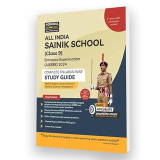 Examcart AISSEE Sainik School Class 9 Study Guide Book with New Subject-Wise Syllabus for 2024 Entrance Exam (English)