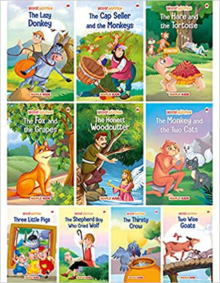 Moral Story Books for Kids (Set of 10 Books) (Illustrated) - English Short Stories with Colourful Pictures - Bedtime Children Story Book
