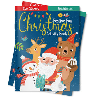 Festive Fun Christmas Activity Book with Stickers