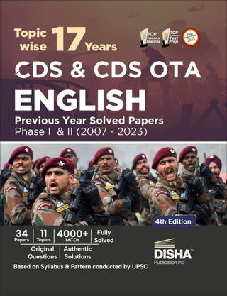 Topic-wise 17 CDS & CDS OTA English Previous Year Solved Papers Phase I & II (2007 - 2023)