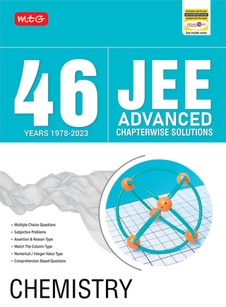 MTG 46 वर्षे JEE Advanced मागील वर्षांच्या प्रश्नपत्रिका (1978-2023) Chapterwise Solutions Chemistry Book सह | 2024 परीक्षेसाठी JEE Advanced PYQ