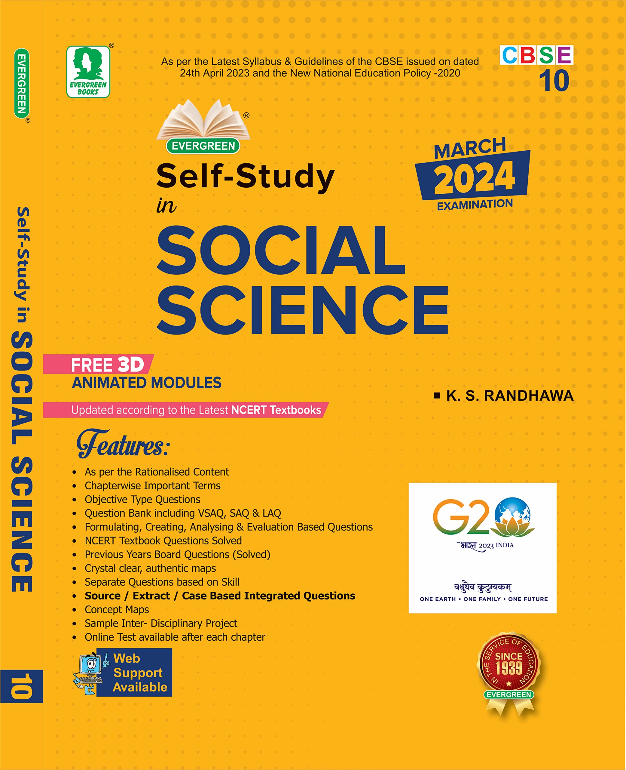Evergreen CBSE Self Study In Social Science: For 2024 Examinations (CL ...