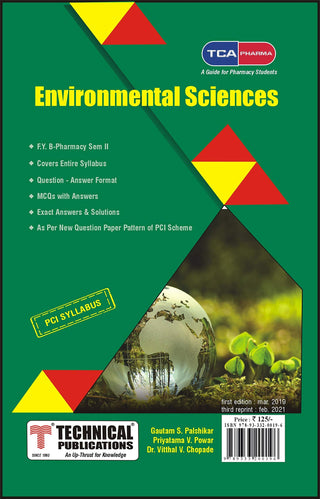 Environmental Sciences for  B. PHARMACY  PCI SYLLABUS - 17  ( SEM II - BP206T) TCA PHARMA
