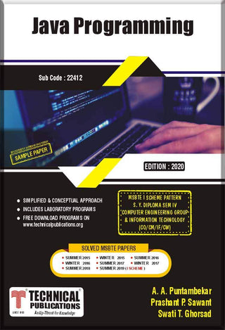 Java Programming for MSBTE  I  Scheme (IV - Comp.- 22412)