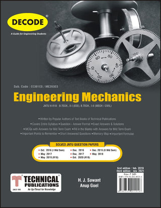 JNTU-H 18 अभ्यासक्रमासाठी अभियांत्रिकी यांत्रिकी (II - I - EEE - EE301ES) आणि (I -II - ME/सिव्हिल - ME203ES) (डीकोड) (ओल्ड एडिशन)