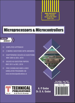 Microprocessors and Microcontrollers for BE Anna University R17 CBCS (V-EEE - EE8551) (OLD EDITION)