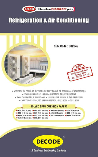 Refrigeration and Air Conditioning for SPPU 15 Course (TE - II - Mech. - 302049) (OLD EDITION)