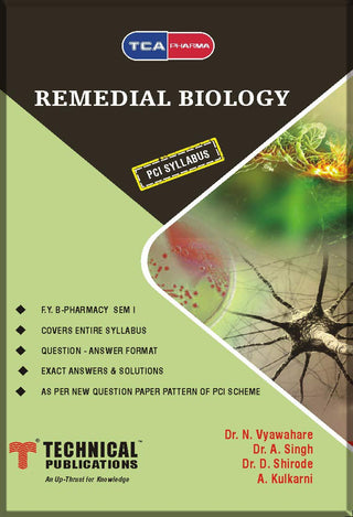 Remedial Biology  for  B. PHARMACY  PCI  SYLLABUS - 17  ( SEM I - BP106RBT) TCA PHARMA