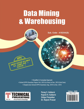 Data Mining & Warehousing for SPPU 15 Course (BE - I - Comp.- 410244(D)) (OLD EDITION)