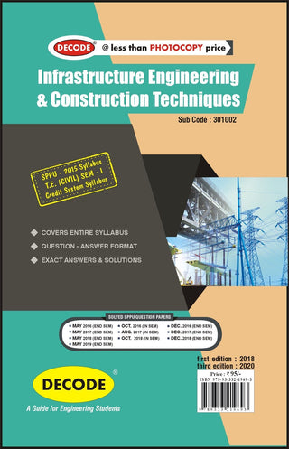 Infrastructure Engineering and Construction Techniques for SPPU 15 Course (TE - I - Civil- 301002) (OLD EDITION)