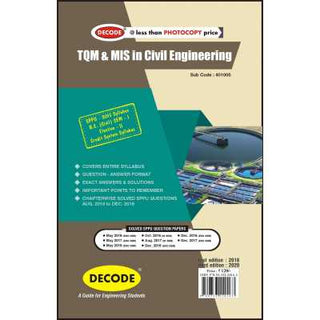 TQM & MIS in Civil Engineering  for SPPU 15 Course (BE - I - Civil- 401005) (OLD EDITION)