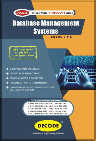 Database Management Systems for SPPU 15 Course (TE - I - IT - 314442) (OLD EDITION)