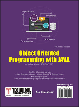 Object Oriented Programming with Java for GTU 18 Course (V - ICT - 3153203)