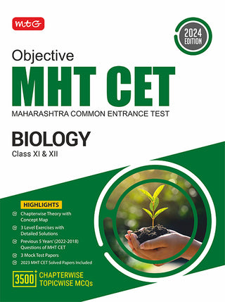 MTG Objective MHT CET Chapterwise Theory with 5 Previous Years Solved Questions Papers Biology (PYQs) Books For 2024 Medical Entrance Exam