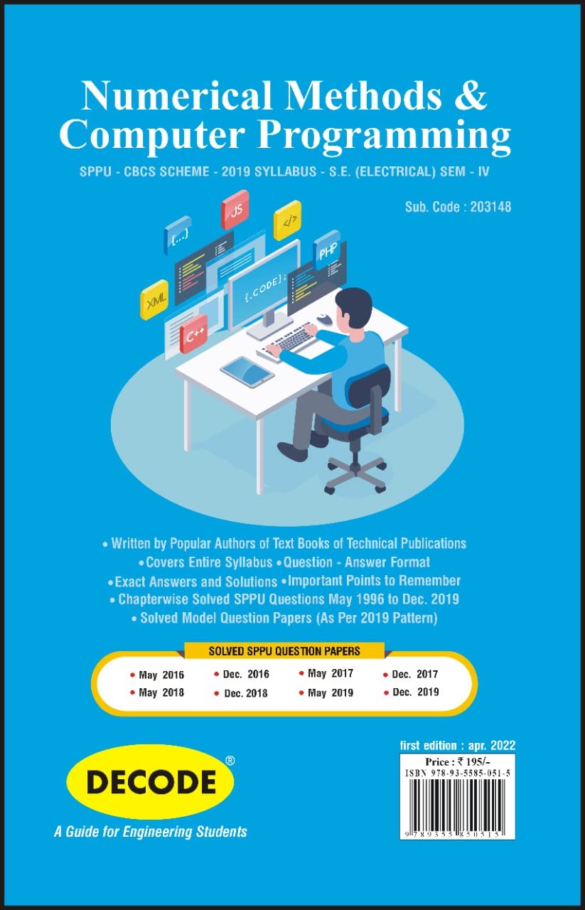 Numeric Computing Program Numerical Methods and Computer Programming for SPPU 19 Course (SE - IV ...