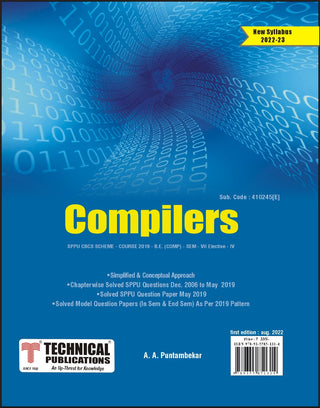 Compilers for SPPU 19 Course (BE - SEM VII -COMP) - Elective IV - 410252(E)