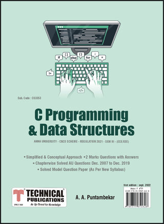 C PROGRAMMING AND DATA STRUCTURES  for BE Anna University R21CBCS (III-ECE/EEE - CS3353)