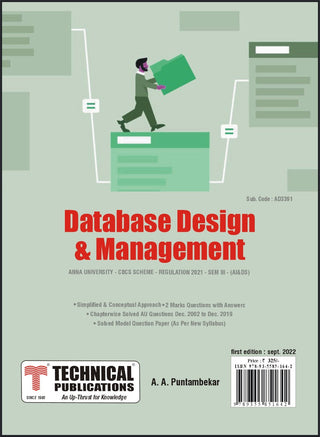 Database Design and Management for BE Anna University R21CBCS (III- AI & DS- AD3391)