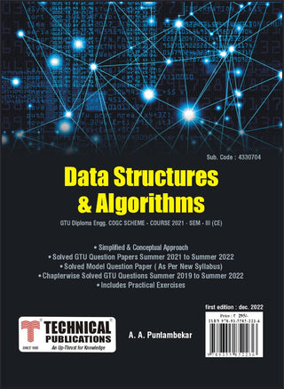 GTUT DIPLOMA Data Structures and Algorithms GTU 21 Course ( III - CE  - 4330704)