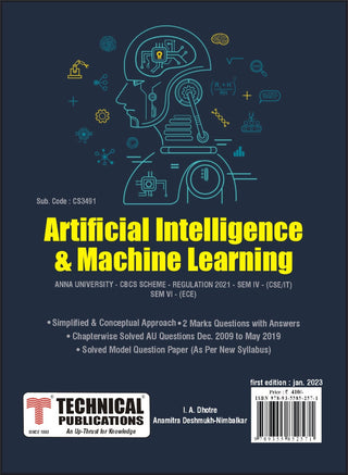 Artificial Intelligence and Machine Learning   for BE Anna University R21CBCS (IV - CSE / IT - VI / ECE - CS3491)