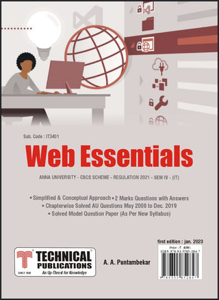 Web Essentials  for BE Anna University R21CBCS (IV - IT - IT3401)