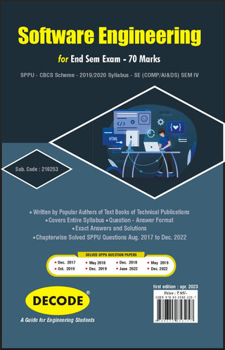Software Engineering for SPPU 19 Course (SE - IV - Comp - 210253) & for SPPU 20 Course (SE - SEM IV -AI&DS - 210253) (Decode) (END SEM)