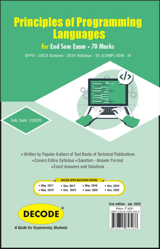 Principles of Programming Languages for SPPU 19 Course (SE - IV - Comp. - 210255) (Decode) (END SEM)