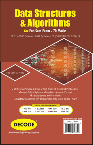 Data Structures & Algorithms for SPPU 19 Course (SE - IV - Comp./AI&DS - 210252) (Decode) (END SEM)