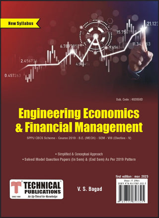 Engineering Economics and Financial Management for SPPU 19 Course (BE - SEM VIII - MECH -  402050D) - Elective-V