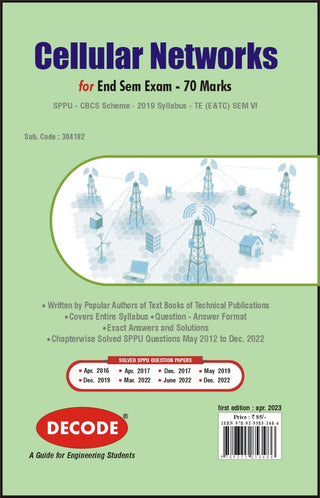 Cellular Networks  for SPPU 19 Course (TE - VI - E&Tc - 304192) (Decode) (END SEM)