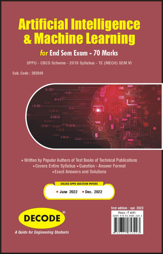 Artificial Intelligence & Machine Learning for SPPU 19 Course (TE - SEM VI - MECH. - 302049) (Decode) (END SEM)