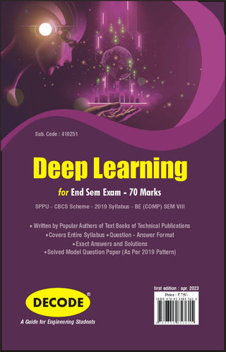 Deep Learning for SPPU 19 Course (BE - SEM VIII - COMP. -  410251) (Decode) (END SEM)