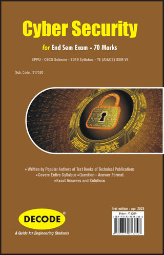 Cyber Security for SPPU 19 Course (TE - VI - AI&DS - 317530) (Decode) (END SEM)