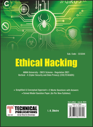 Ethical Hacking for BE Anna University R21CBCS (V,VI,VII,VIII (Vertical IV -  CSE / IT / AI&DS  - CCS344))