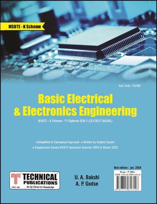 BASIC ELECTRICAL AND ELECTRONICS ENGINEERING K Scheme (II - CE/CSE/IT/AI&ML - 312302)