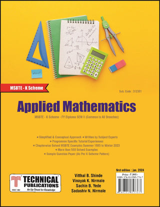 Applied Mathematics  for MSBTE  K  Scheme (II - Common - 312301)