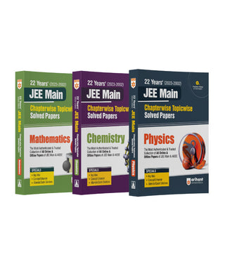 22 Years' Chapterwise Topicwise JEE Main Solved Papers - Physics, Chemistry, Mathematics (Set of 3 Books)