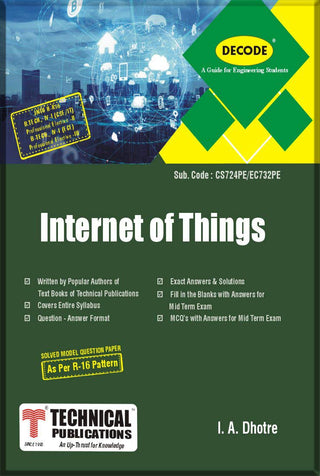 JNTU-H 18 कोर्ससाठी इंटरनेट ऑफ थिंग्ज (III-II) ( IT ) - R18 - IT604PC आणि (IV - I - CSE - CS724PE ) - प्रोफेशनल इलेक्टिव्ह - V (डीकोड)