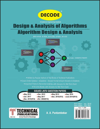 Design and Analysis of Algorithms/Algorithm Design And Analysis for JNTU-H 18 Course (III - II - CSE/IT -CS603PC) (Decode)