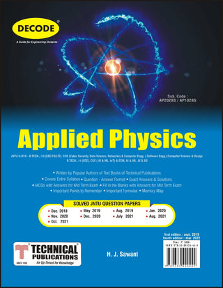 Applied Physics  for JNTU-H 18 Course  (I - I - ECE - AP102BS) & (I - II - CSE/IT/EEE & I - I - AI and ML, AI & DS/CSE (AI & ML), CSE (IoT), & ECM  - AP202BS) (Decode) (OLD EDITION)
