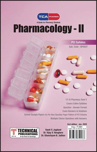 Pharmacology II For B Pharmacy PCI ( V - BP503T) TCA PHARMA