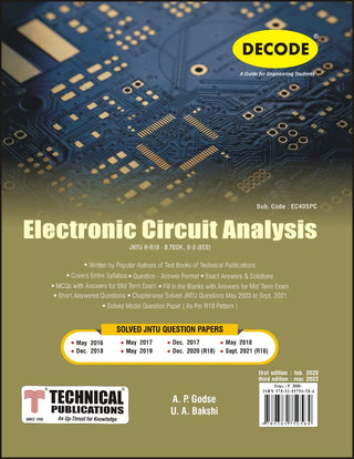 JNTU-H 18 कोर्ससाठी इलेक्ट्रॉनिक सर्किट विश्लेषण (II - II - ECE - EC405PC) (डीकोड)