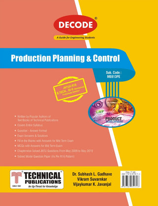 JNTU-H 18 कोर्ससाठी उत्पादन नियोजन आणि नियंत्रण (III - II - Mech./Prof. Elec.-I - ME613PE) (डीकोड)