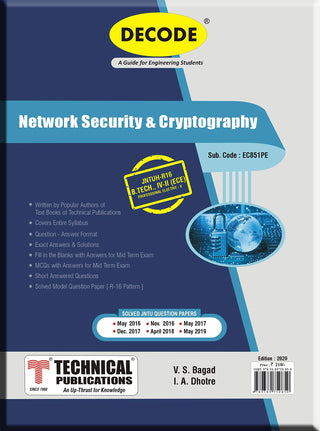 नेटवर्क सुरक्षा आणि क्रिप्टोग्राफी JNTU-H 18 कोर्स (IV - I - ECE -EC723PE - प्रोफेशनल इलेक्टिव्ह - IV) (डीकोड)